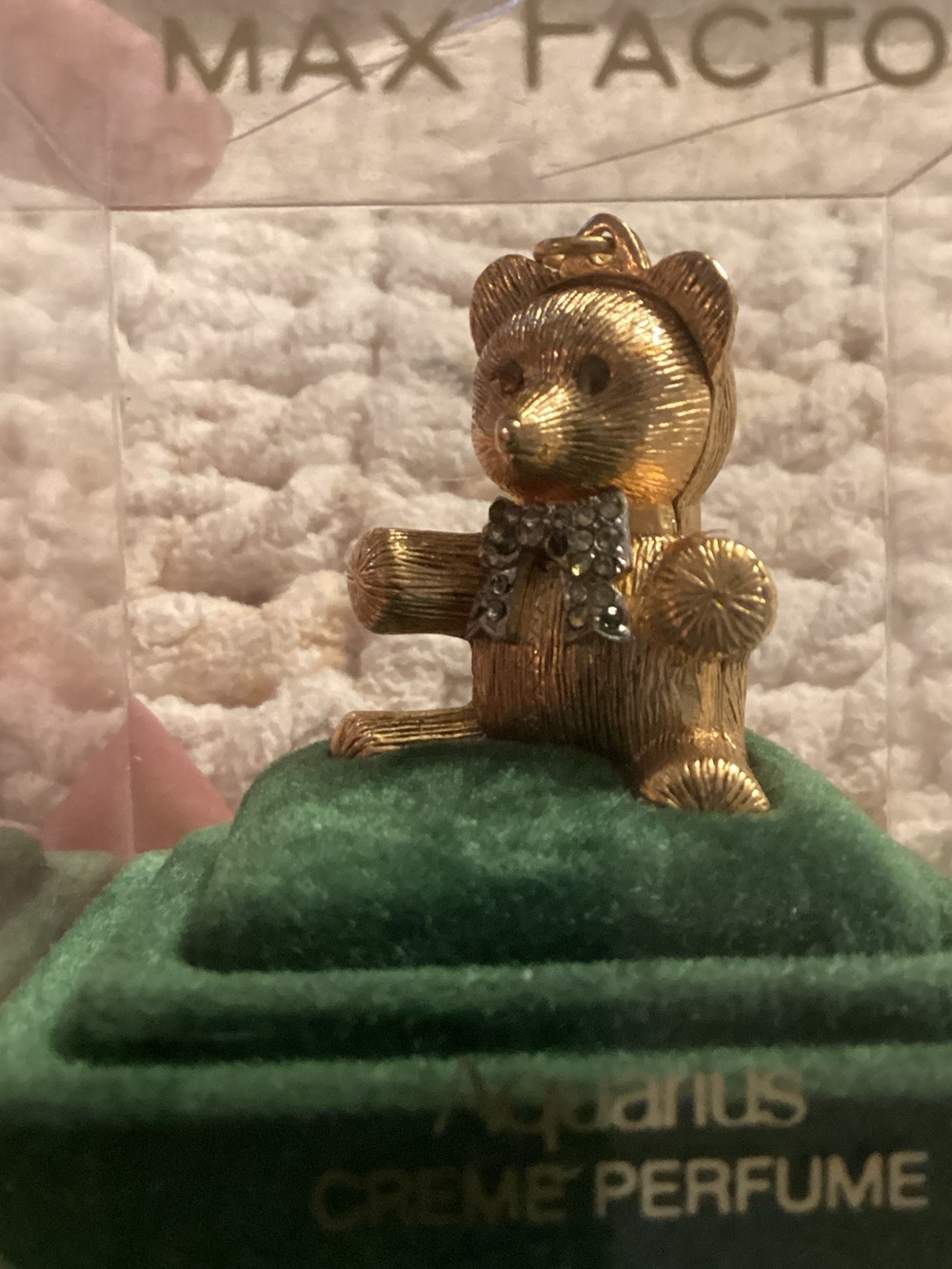 Vintage Aquarius Crème Perfume Teddy Bear by Max Factor!